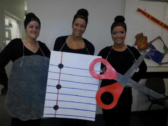 Diy rock paper scissors costume